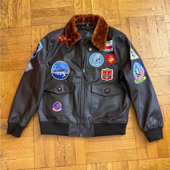 JAKLEZ Mens Aviator Pilot Top Gun Bomber Jacket - Picture 4 of 14